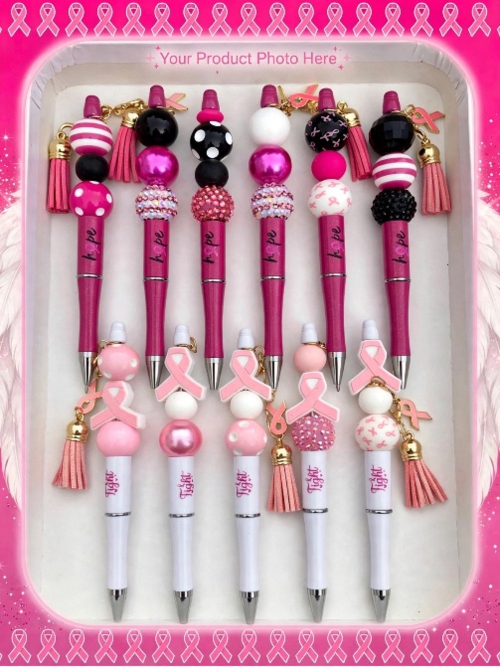 Angels of Las Vegas Breast Cancer Awareness Beaded Pens (1) - Picture 6 of 10